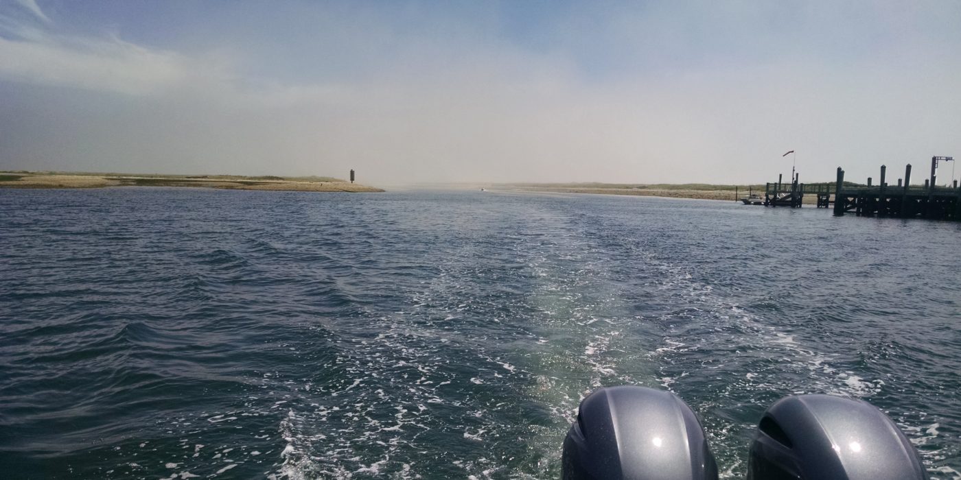 Back Of Motor Boat in Elizabeth Islands