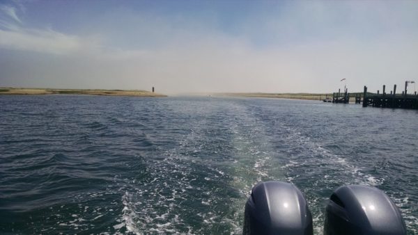 Back Of Motor Boat in Elizabeth Islands