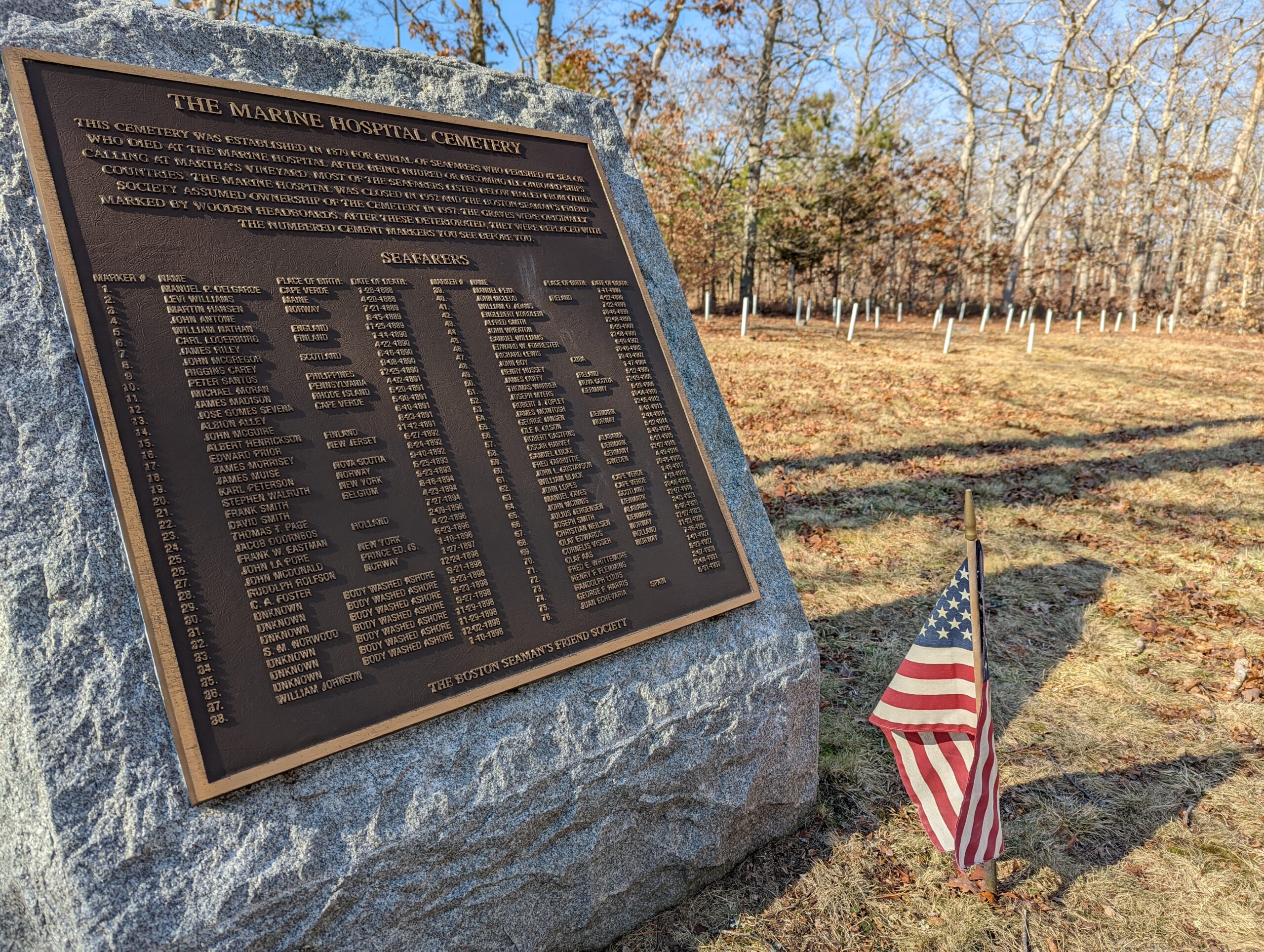 Sailors Burial Ground Plaque